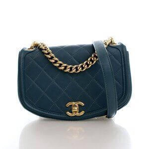 Chanel Mini Lambskin Curved Shoulder Bag